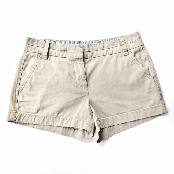 J. Crew 2 Khaki Chino Shorts Beige Tan 3in. inseam Jcrew
